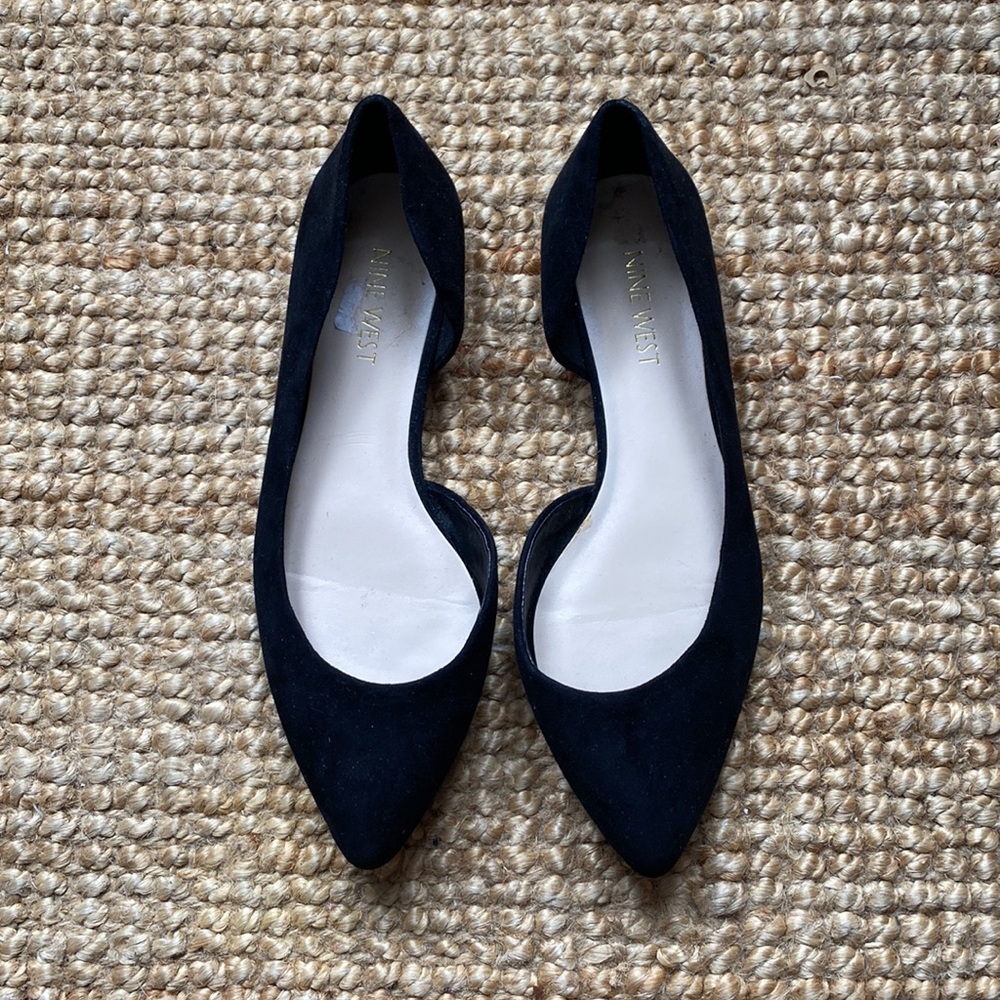 Navy Blue Pointed Flats
